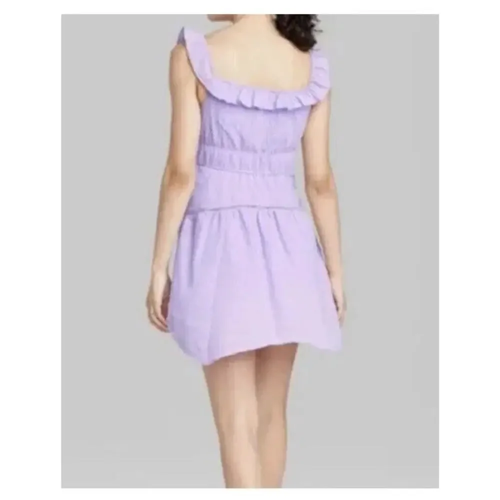 Women's‎ Plus XXL Ruffle Tiered Dress Lavendar Cottage Victorian Coquette Y2K